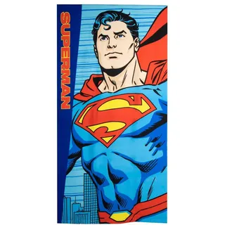Superman-Handtuch 70 x 140 cm für Jungen und Mädchen – Weiches und saugfähiges Superman-Kinderhandtuch für Strand, Pool und Schwimmbad, Sommerhandtuch für Kinder von 2–10 Jahren