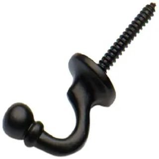 Merriway BH01633 30 mm Kugelkopf-Gardinen-Raffhalter, Schwarz / Weiß, 2 Stück