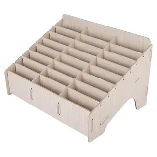 Holz-Organisationsbox - 24 Fach - multifunktional - umweltfreundlich - für Klassenzimmer - Holzbox - 24-Fach-Lagerbox - Beige