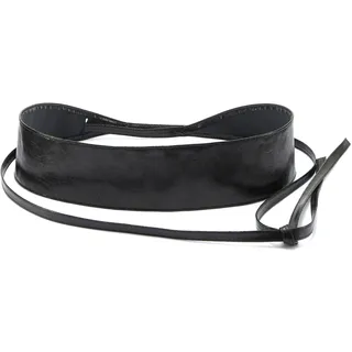 Taillengürtel LASCANA "Bindegürtel", Damen, Gr. L, schwarz (schwarz glänzend), Lederimitat, leicht glänzend, metallic, unifarben, Gürtel Taillengürtel, Shapingeffekt, für Kleid & Overall, Bauchgürtel