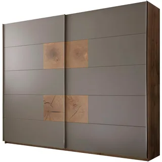 SchlafKONTOR Schwebetürenschrank Capri 270 x 225 x 60 cm Grau