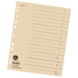 Falken Falken, Trennblätter DIN A4, 1-0 chamois, 180 g/qm, 100 St.