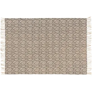 Douceur d'Intérieur, Rechteckiger Teppich Kalinda Schwarz 120 x 170 cm Baumwolle/Jute