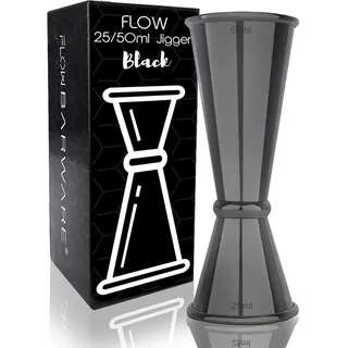 FLOW Barware Jigger 4-in-1 Schnaps-Messbecher, 25 ml, 50 ml, 15 ml, 35 ml in einem Cocktail-Messbecher und Alkohol-Messbecher, Spirituosenmessung 25 ml, 50 ml, Getränkemaßnahmen für Spirituosen,