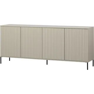 Sideboard WOOOD "New Gravure", staub, B:200cm H:85cm T:44cm, FSC-zertifiziertes teilmassives Holz, Sideboards, Sideboard, New Gravure Sideboard von WOOOD, elegantes Design und viel Stauraum