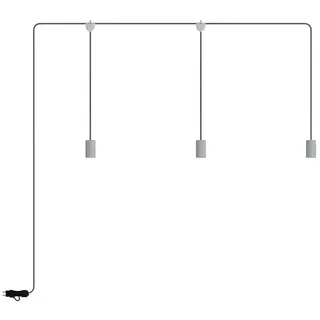 Creative Cables E-snake Eiva Ip65 Außenlampe Mit 3 Leuchten Und Rosette - Ice Grey - One Size