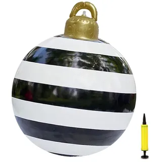 Settoo Weihnachtskugeln 60cm, aufblasbare Weihnachtsbaum-Dekorationen aus personalisierten riesigen Weihnachtskugeln, für Gartendekoration aufblasbare Kugel-Dekorationen