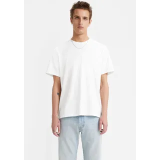 T-Shirt LEVI'S "THE ESSENT", Herren, Gr. XL, weiß (hellweiß), Jersey, Obermaterial: 100% Baumwolle, unifarben, regular fit taillenbedeckt, Rundhals, gerader Abschluss, Shirts T-Shirt, mit Rundhalsausschnitt