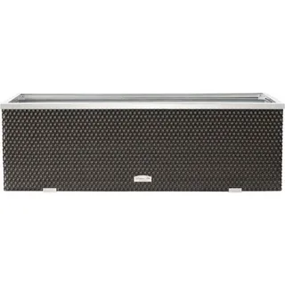 Blumenkasten Wilk Polyrattan Aluminium 98 x 25 x 34 cm braun aluminium
