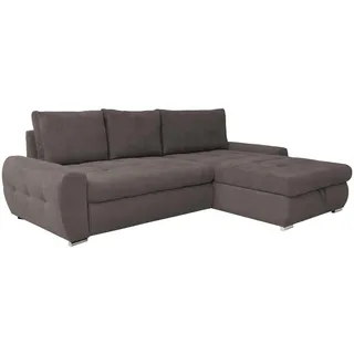 Livetastic Eckschlafsofa , Braun , Textil , Füllung: Schaumstoff , 277x175 cm , Made in Eu , Schlafen auf Sitzhöhe, Rücken echt, Armlehnen seitenverkehrt montierbar , Wohnzimmer, Sofas & Couches, Schlafsofas, Sonstige Schlafsofas