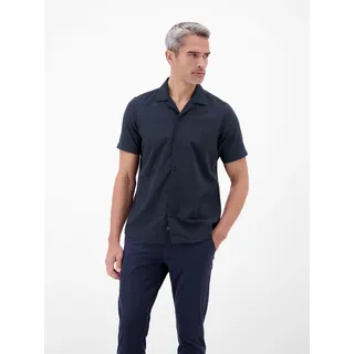 Kurzarmhemd LERROS "Unifarbenes Kurzarmhemd aus 100 % Baumwolle", Herren, Gr. L, Normalgrößen, classic navy, 100% Baumwolle, Hemden Kurzarmhemd