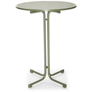 Garten-Bartisch , Grün , Holz, Metall, Kunststoff , rund , 80x109x80 cm , FSC Mix, Europäischer Sicherheitsstandard , Esszimmer, Esstische, Stehtische