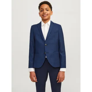 JACK & JONES Junior Einreihiger Blazer mit Reverskragen Modell Solaris blau 146
