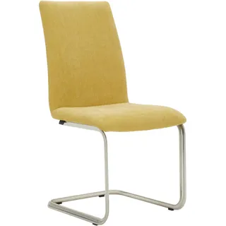 Venjakob Schwingstuhl , Gelb, Edelstahlfarben , Metall, Textil , Rundrohr, C-Form , 48x99x63 cm , Goldenes M, Made in Germany, Dgm, DGM-Emissionslabel , Lederauswahl, Stoffauswahl , Esszimmer, Stühle, Schwingstühle