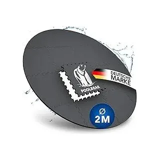 Whirlpool Unterlage rund 200cm | Bodenschutzmatte für Outdoor Whirlpools | Whirlpoolmatte Poolunterlage Pool Untergrund Bodenschutz schwarz - Schwarz