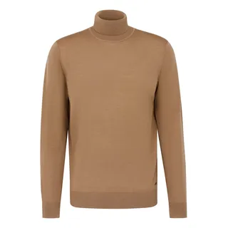 Bugatti Rollkragenpullover, aus 100 % Merinowolle bugatti cognac