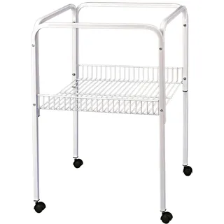 Arquivet Ancona Käfighalterung - Weißer Ständer mit Rollen - Für Ancona - Maße: 48 x 48 x 70,5 cm