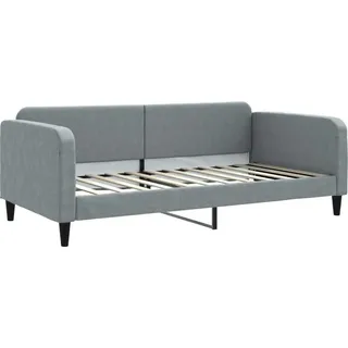 vidaXL Tagesbett Hellgrau 100x200 cm Stoff - Grau