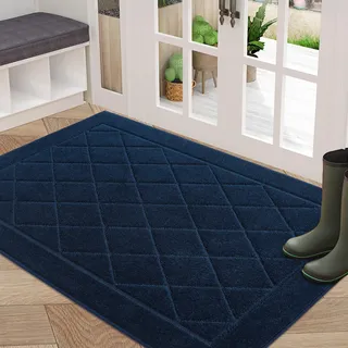 BEQHAUSE Schmutzfang-Fußmatte, 81,3 x 121,9 cm, rutschfeste Eingangsteppiche, waschbar, Hunde-Fußmatte, schmutzabweisend und saugfähig, Willkommens-Bodenmatte für Vorder- und Hintertür, schlammige,