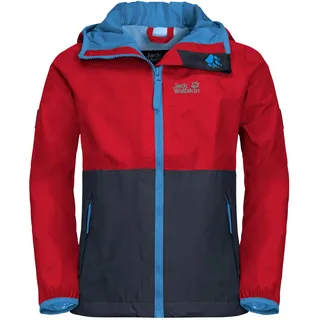 Jack Wolfskin Regenjacke Rainy (wind- und wasserdicht) rot Jugendliche