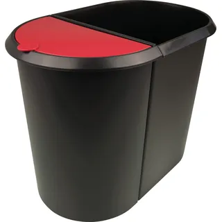 Helit Duo-System 20 + 9 l Schwarz, Rot
