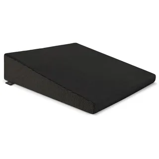 Brandsseller Sitzkeilkissen für Stuhl und Auto, ergonomisches Keilkissen (38 x 38 x 8/2 cm) aus PU-Formschaum, Abnehmbarer Bezug mit Reißverschluss, waschbar bei 40°C, Schwarz