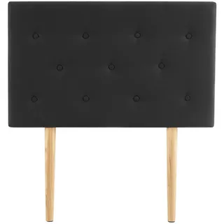 Idimex Kopfteil Maveli 90x190 cm schwarz , Schwarz , Textil , Mode , 90x97x7 cm , Bett-Kopfteile