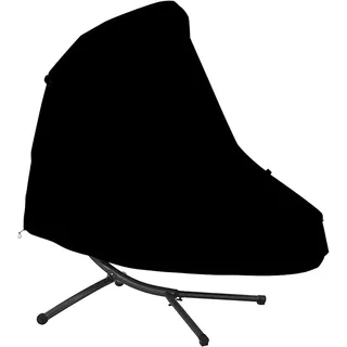 Hängesessel Abdeckung, Abdeckung für Schwingsessel/Gartenliege, Hängeliege Wasserdichte Schutzhülle, Oxford 420D Gewebe Abdeckplane Abdeckhaube, 198 x 185 x 117cm, Schwarz