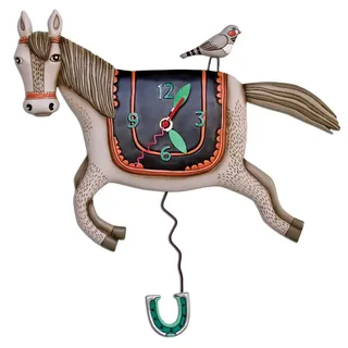 Allen Designs Woah Horsey Clock, Stein, Multi, 4 x 37 x 35 cm