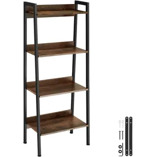 Tectake Leiterregal 57,5 x 34 x 138 cm Braun