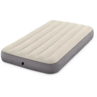 Intex 64101 - Luftmatratze Einzelbett Dura-Beam Single High, Aufblasbare Matratze mit Ventil, Geeignet für 1 Person, PVC, Mehrfarbig, 99x191x25 cm