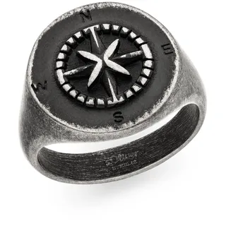 s.Oliver Ring für Herren - IP Gun - Gr. 60 - Edelstahl poliert - wasserfest & hautfreundlich