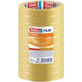 Tesa Klebeband Standard transparent 15 mm x 66 m 10 St.