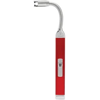 Zippo Wiederaufladbarer Kerzenanzünder - Stabfeuerzeug mit Flexiblem Hals - Elektrische Lichtbogenflamme - Candy Apple Red - mit Ladekabel - Made in USA