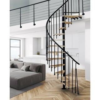 Spindeltreppe ATRIUM Presto 120 cm schwarz oder grau