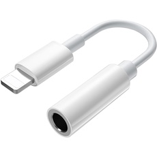 Lightning auf 3.5mm Kopfhörer Adapter [Apple MFi-Zertifiziert] iPhone Kopfhörer Adapter Aux Audio 3.5mm Klinke Konverter kompatibel mit für iPhone 14/13/12/11 Pro/X/XS Max/XR/8/7 Unterstützt alle iOS