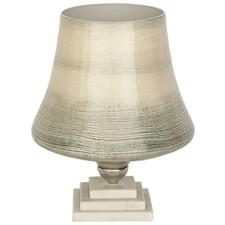 Romimex Vase, Beige, Grau, Glas, Marmor, 26 x 34 x 26 cm