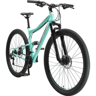 BIKESTAR Fully Mountainbike 29 Zoll | 19 Zoll Rahmen, 21 Gang Shimano Schaltung, Scheibenbremse | Mint - Türkis