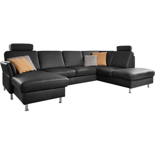 die planbar Wohnlandschaft U-Form schwarz