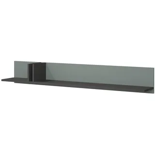 Mirjan24 Wandregal Alsy Al14 , Anthrazit, Grün , Holzwerkstoff , Rechteckig , 150x22x22 cm , Wohnzimmer, Regale, Wandregale