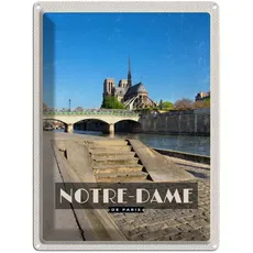Blechschild 30x40 cm - Notre - Dame Paris Tourismus