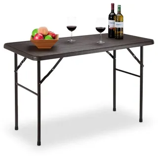Relaxdays Gartentisch 120 x 60 x 74 cm Braun