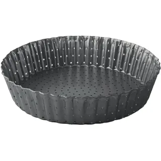 Space Home - Extra Hohe Quicheform - Tarteform mit Hebeboden aus Karbonstahl - Backform Rund - Tarteform - Quiche Formen mit Hebeboden Antihaftbeschichtung - Obstbodenform - Kuchenform - 24 cm