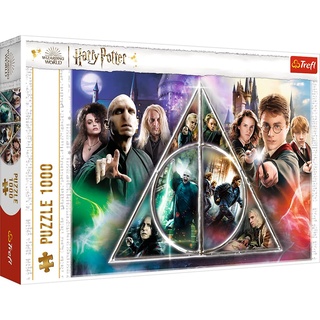 Trefl 10717 1000 Teile, Filmfiguren, DIYPuzzle kreative Unterhaltung Spaß Klassische Puzzles für Erwachsene und Kinder ab 12 Jahren, Harry Potter Die Heiligtümer des Todes