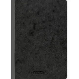 Brunnen Notizbuch A5 kariert, schwarz