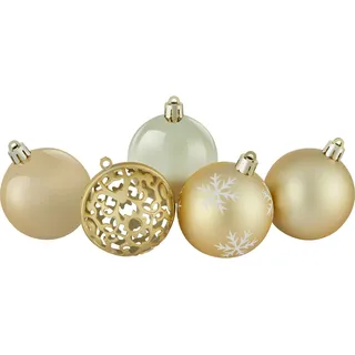 Weihnachtskugel-Set Ornament 25-teilig Ø 6 cm Gold