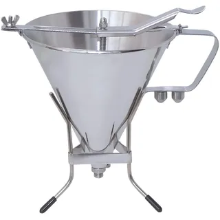 De Buyer 'Kwik' Trichter Kaffeebereiter Edelstahl mit Halterung – 1,9l, 1,9 Liter, Silber