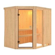 KARIBU Sauna »Paide 1«, für 3 Personen, ohne Ofen - beige