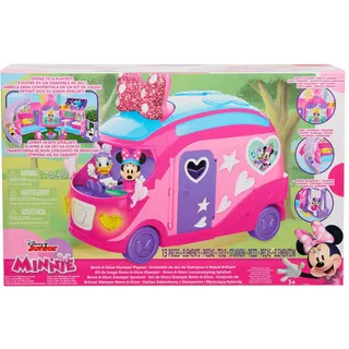 Minnie Disney Junior Mouse Bows-A-Glow Luxus-Wohnmobil, 13-teiliges Figuren- und Spielset, Kinderspielzeug ab 3 Jahren, Amazon Exclusive von Just Play