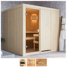 Bild Sauna »Omari«, ohne Ofen, beige